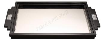 Masque de femme tray Black lacquered Clear crystal - Lalique